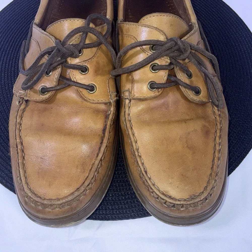 Allen Edmonds Eastport Boat Casual Shoes Brown Leather Loafers 43502 Men's 11